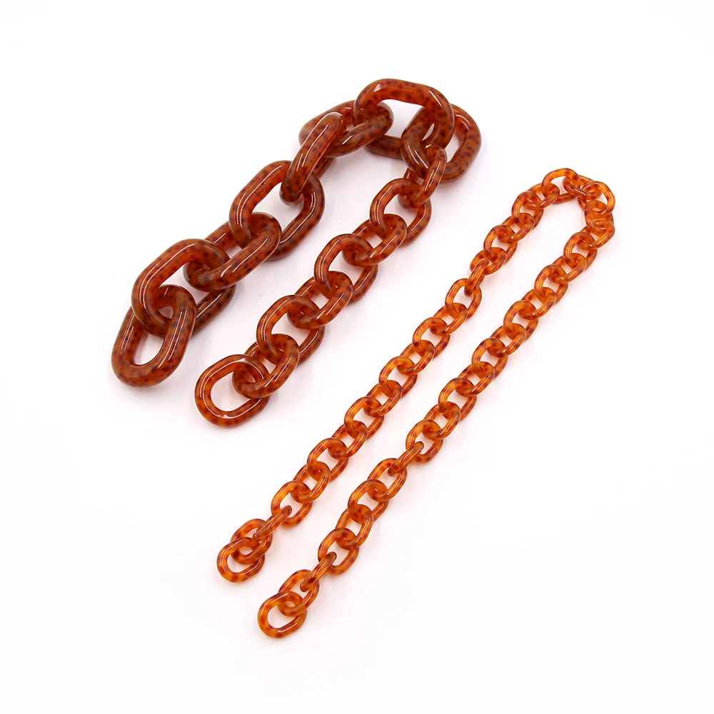Amber Tortoise Shell Οξεική πλάκα Διπλή αλυσίδα