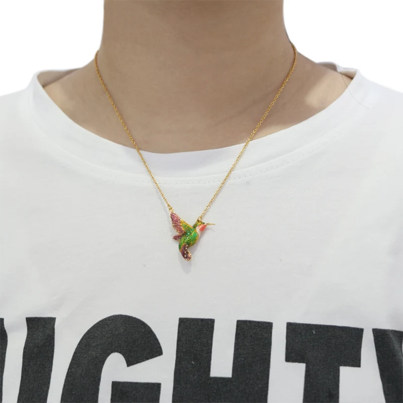 Κολιέ Hummingbird σμάλτο