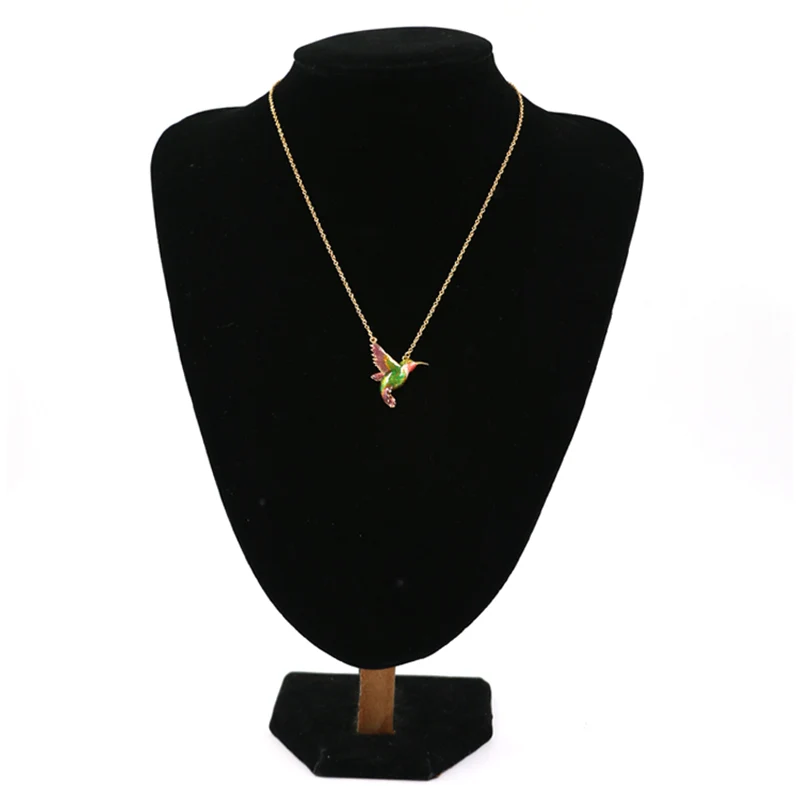 Enamel Hummingbird Necklace