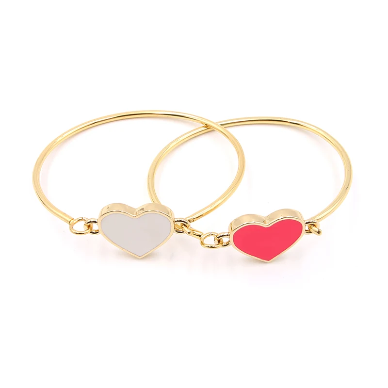 Red Enamel Hearts Bracelet