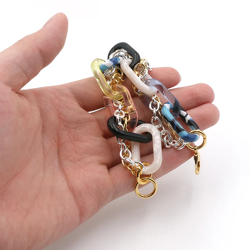 Acrylic Metal Bracelet