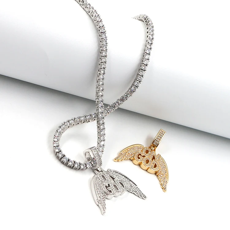Angel Wings Letter Pendant