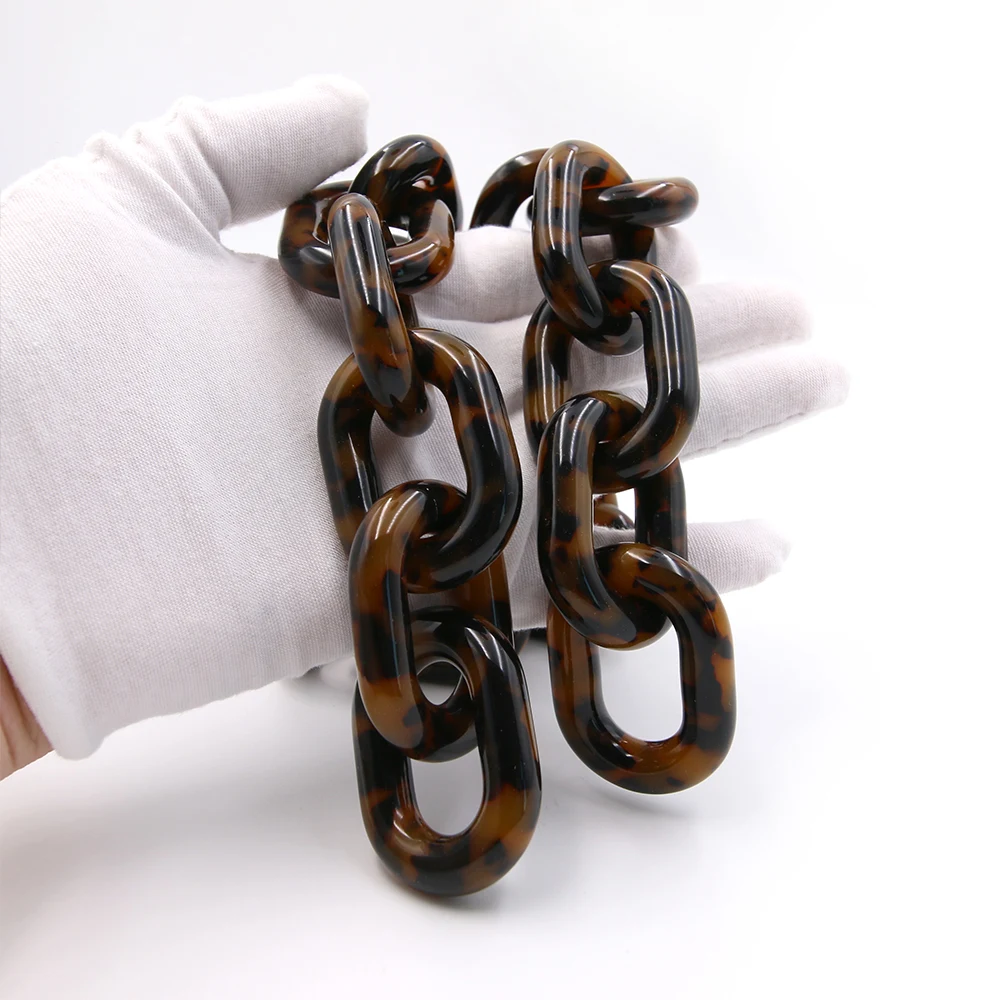 Earth Vein Texture Acetate Bag Chain
