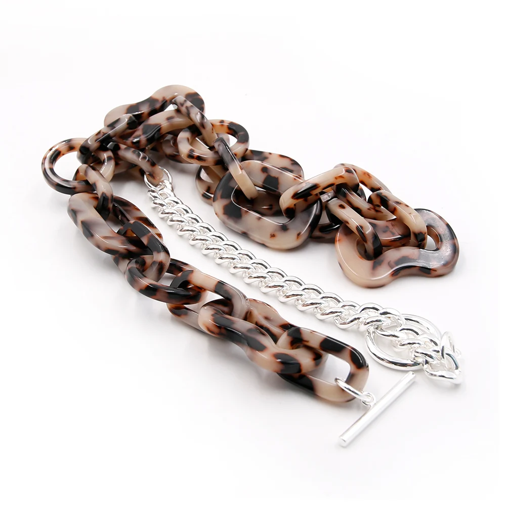 Irregular Chain Link Acetate Plate Metal Splice Bag Chain