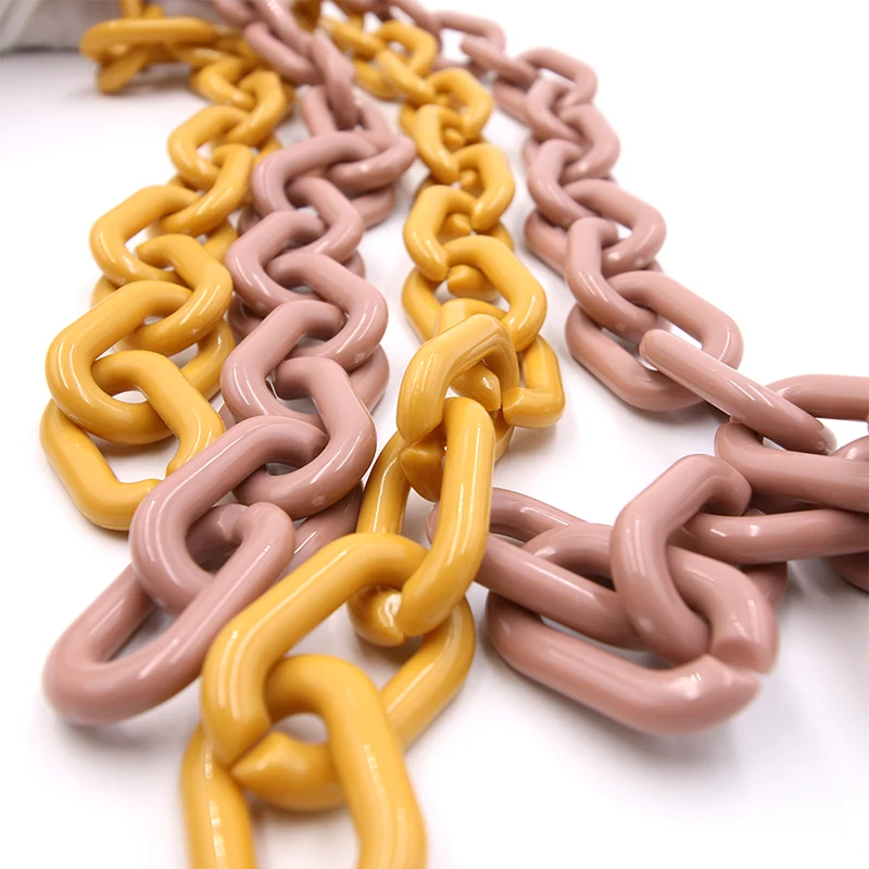 Solid Color Acetate Fiber Wrapped Chain