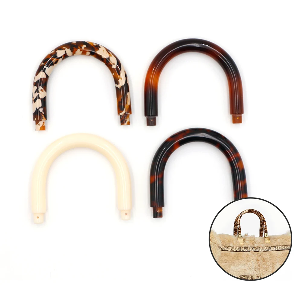 U Shaped Tortoiseshell Style Retro Bag Handle